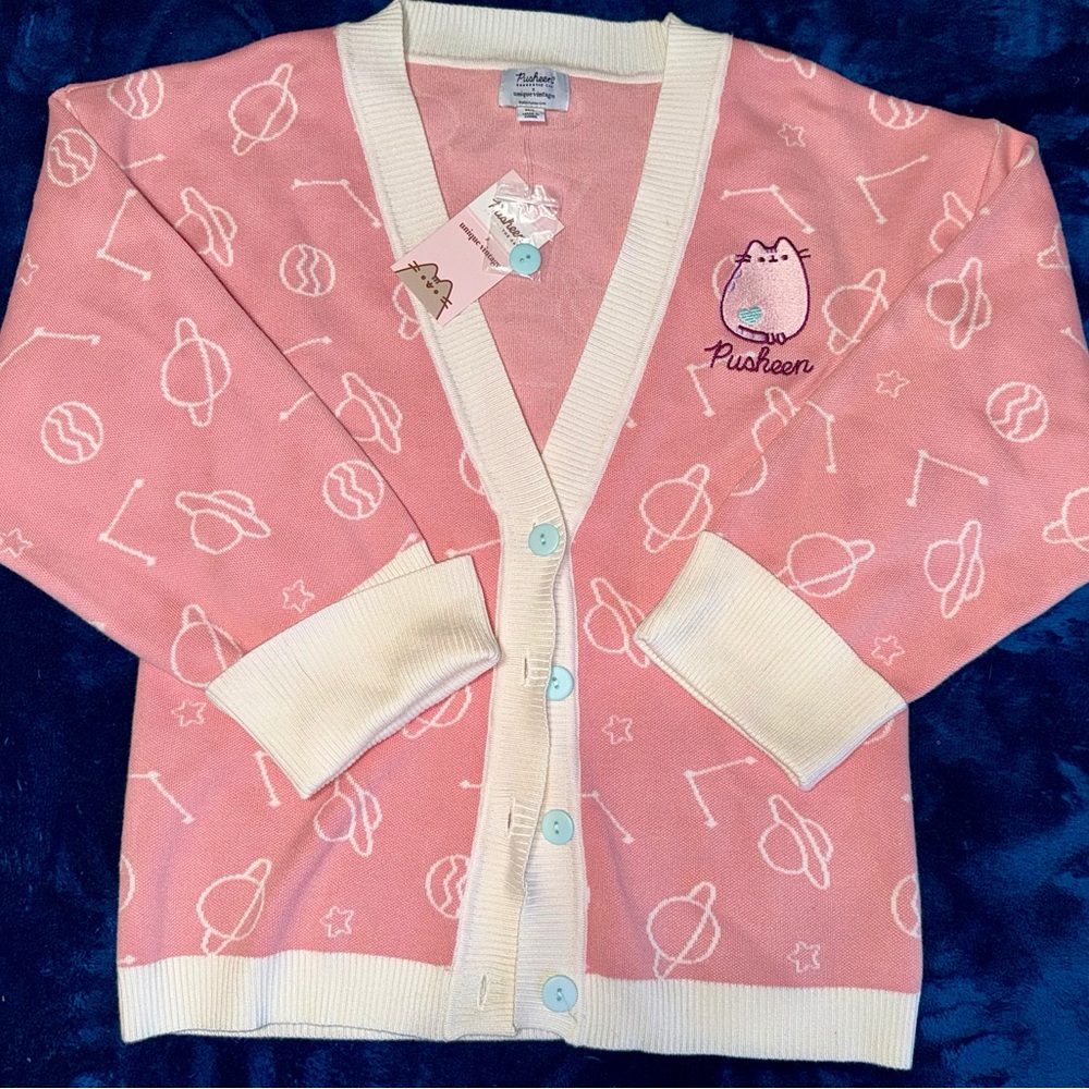 Pusheen Pink and Cream Knit Sweater
